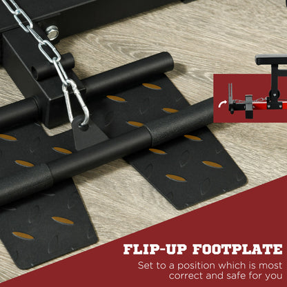 Pull up Bar Stand Power Cage with Adjustable Seat, Home Gym
